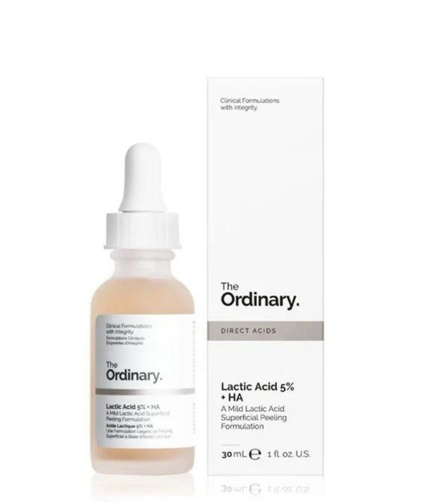 The Ordinary Пилинг сыворотка для лица с молочной кислотой 5% и гиалуроновой кислотой 2%, 30 мл / The #1