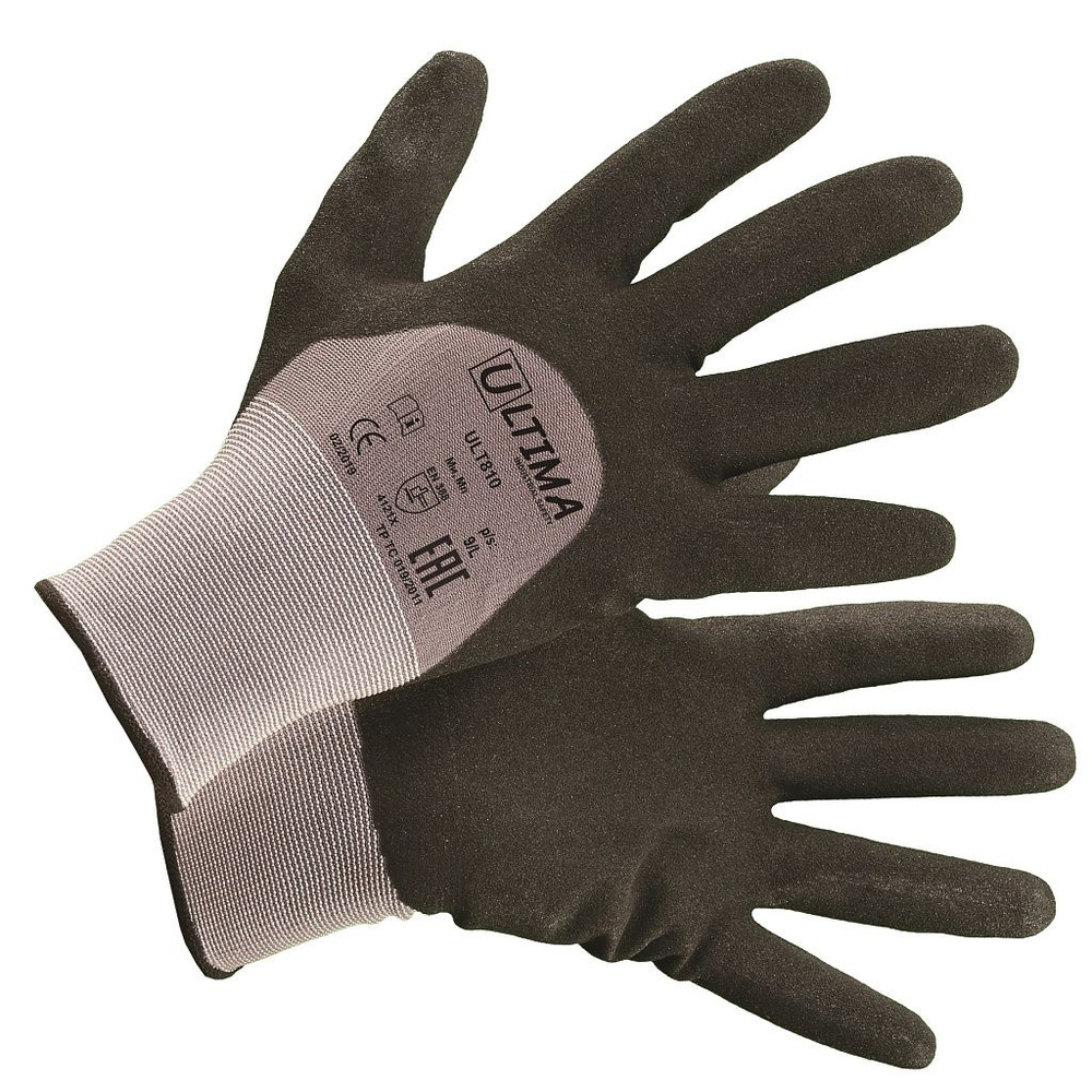 Перчатки ULT810 из смесовой пряжи с покрытием 3/4 из полимерполиуретана ULTIMA, Размер 10 XL, 1 пара #1