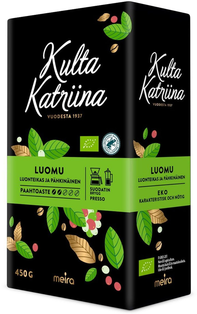 Кофе молотый натуральный арабика Kulta Katriina Luomu (Обжарка №2), 450 гр. Финляндия  #1