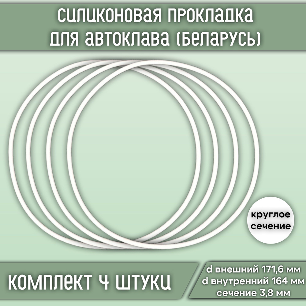 Силиконовая прокладка для автоклава (Беларусь) 4 шт. Арт. п70  #1