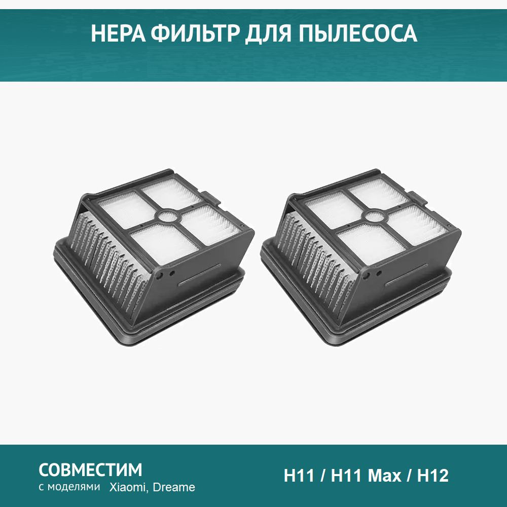 HEPA фильтр 2шт. для пылесоса Xiaomi, Dreame H11, H11 Max, H12 #1