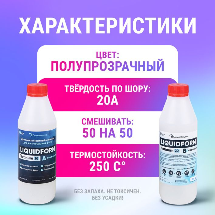 Характеристики силикона Liquidform Platinum 20А.