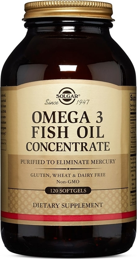Solgar, Omega 3 Fish Oil Concentrate "Концентрат рыбьего жира Омега-3", 120 капсул  #1