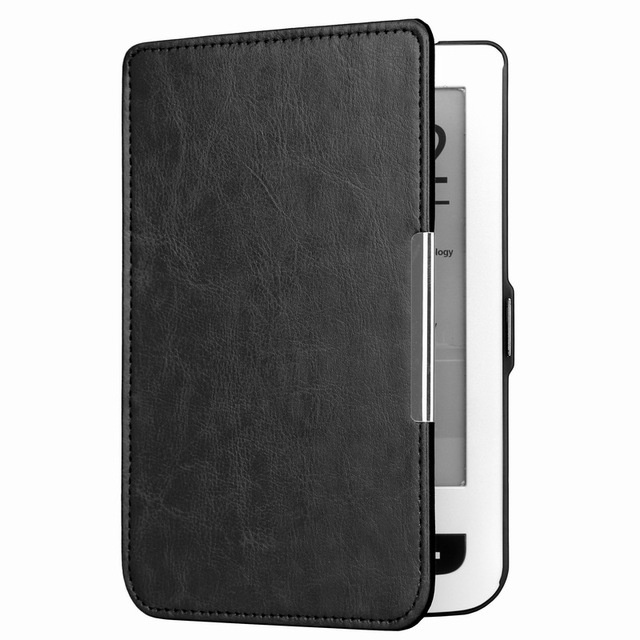 Чехол-обложка футляр MyPads для PocketBook 515 mini из эко-кожи тонкий с магнитной застежкой черный  #1