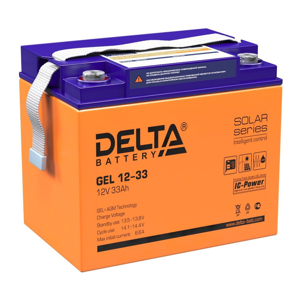 Аккумулятор гелевый DELTA GEL 12-33 #1