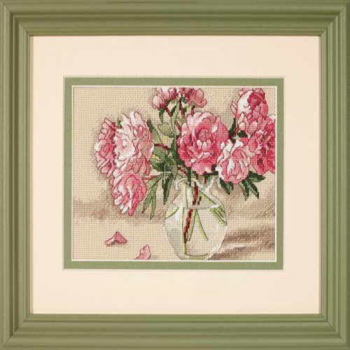 Набор для вышивания Dimensions Peonies in vase (Пионы в вазе) 65048 #1