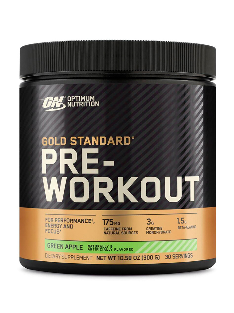 Предтренировочный комплекс Optimum Nutrition Gold Standard Pre-Workout 300 гр Зелёное яблоко  #1