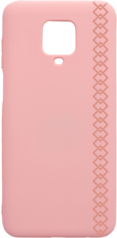 RE:PA Чехол - накладка Silky Sense для Xiaomi Redmi Note 9S / 9 Pro / 9 Pro Max принтом "Chains" розовый #1