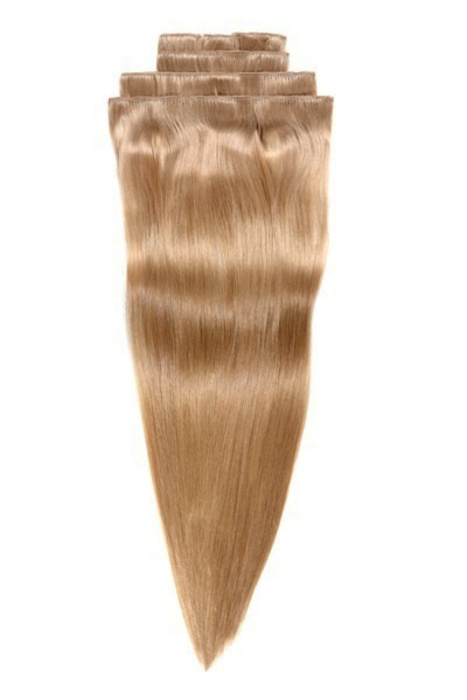 Натуральные волосы на заколках тон 16 светло-русый 40 см 90г  #1