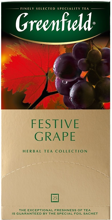 Чай в пакетиках травяной Greenfield Festive Grape, 25 шт #1