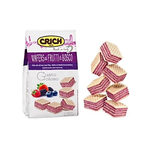 Вафли Crich Wafers with forest fruits filling с ягодно-кремовой начинкой, 125г  #1