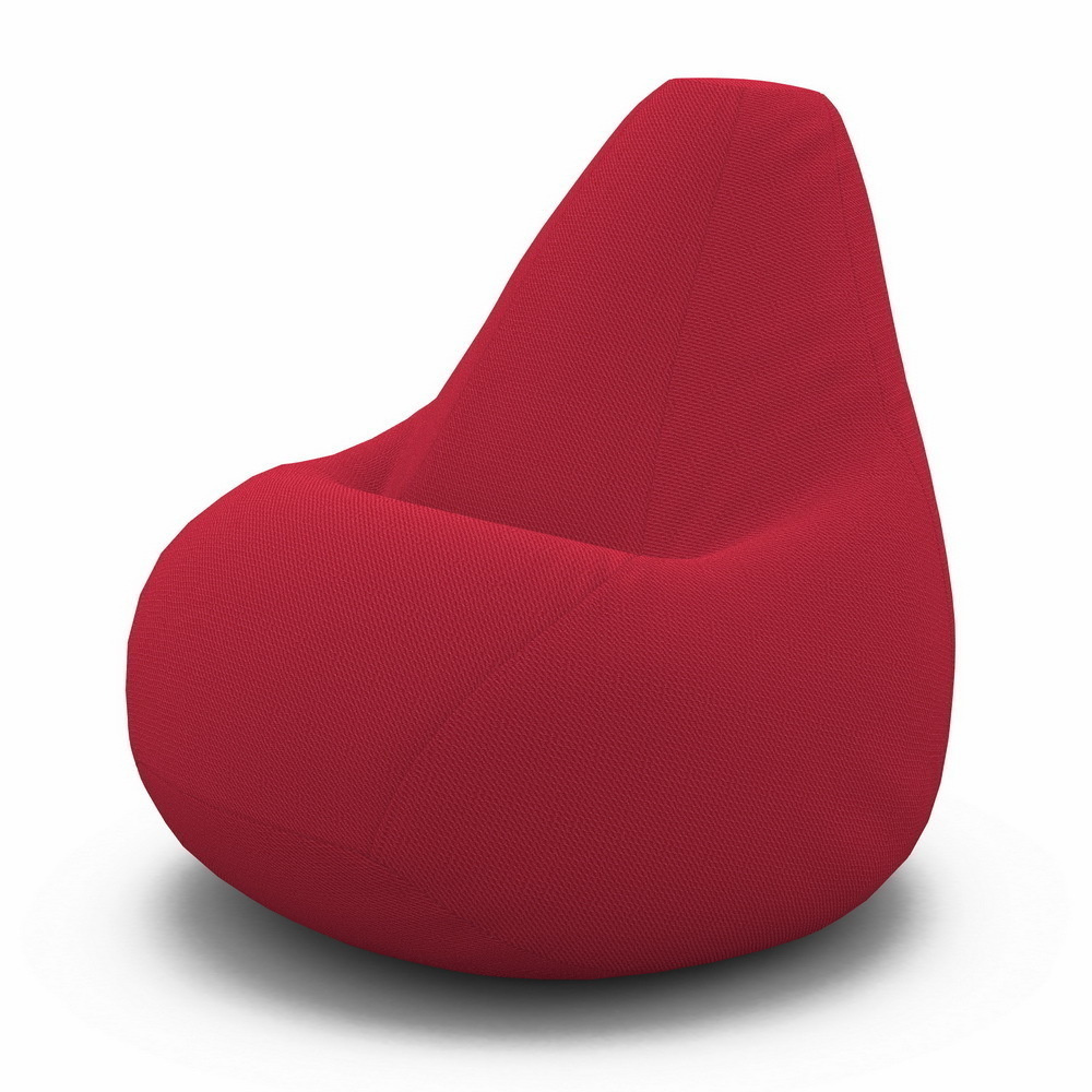 PUFOFF Кресло-мешок Груша, Велюр натуральный, Размер XXXL,красный, малиновый  #1