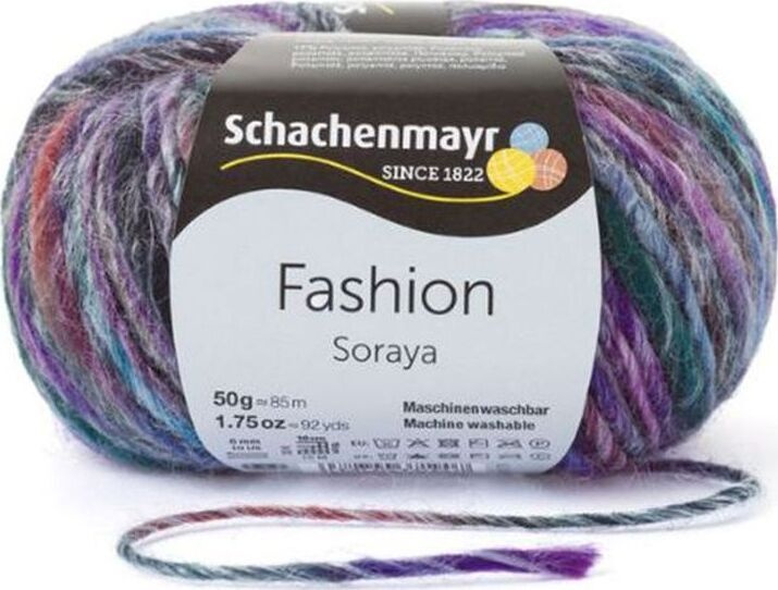 Пряжа для вязания Schachenmayr Fashion Soraya, темно-синий (07902), 85 м, 50 г  #1