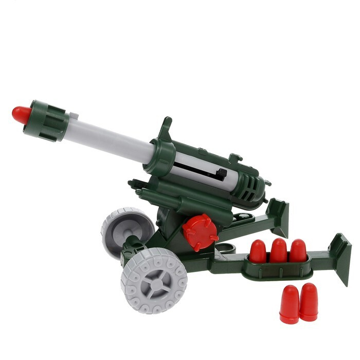 Детская пластиковая модель машинки "Пушка пневматическая", игрушка стреляющая, пластиковые пули  #1