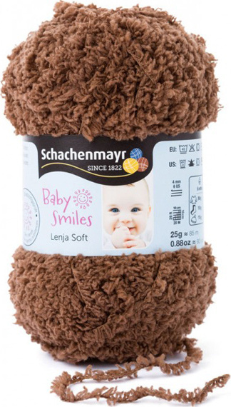 Пряжа для вязания Schachenmayr Baby Smiles Lenja Soft, коричневый (01011), 85 м, 25 г  #1