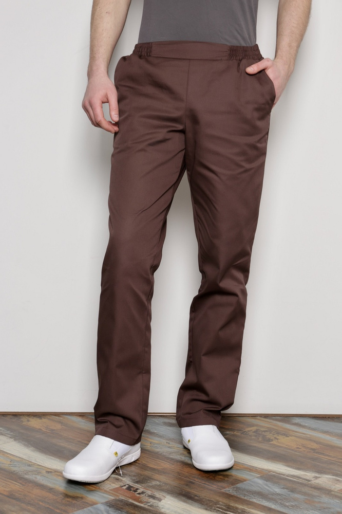 Одежда для медиков брюки медицинские мужские ДОКТОР СТИЛЬ Комфорт шоколад Униформа для врача  #1