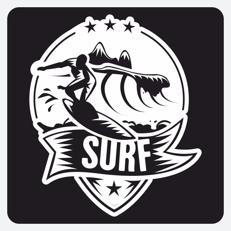 Наклейка на авто Surf Серфинг 19х16 #1