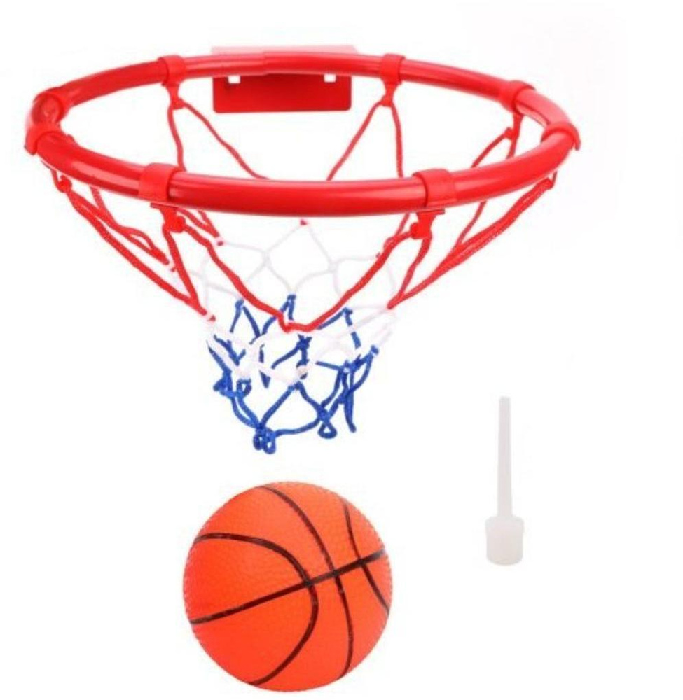 Набор для игры в баскетбол Профи, кольцо металл 22 см, мяч, игла для насоса, крепление  #1