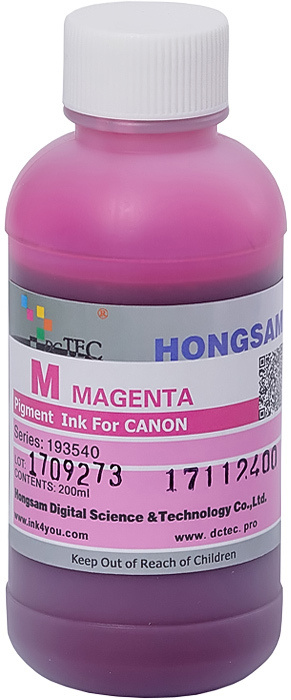 Чернила DCTec пигментные Canon TM-200 Magenta (малиновый) 200 мл #1