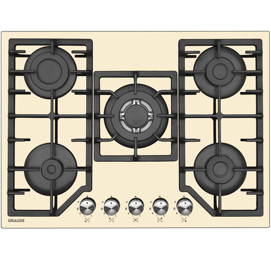 GRAUDE Газовая варочная панель GS 70.1 C, бежевый #1