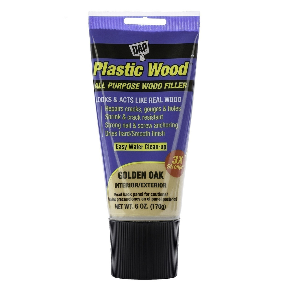 Шпатлевка (шпаклевка) для дерева латексная DAP Plastic Wood Latex, золотой дуб, 170 г  #1