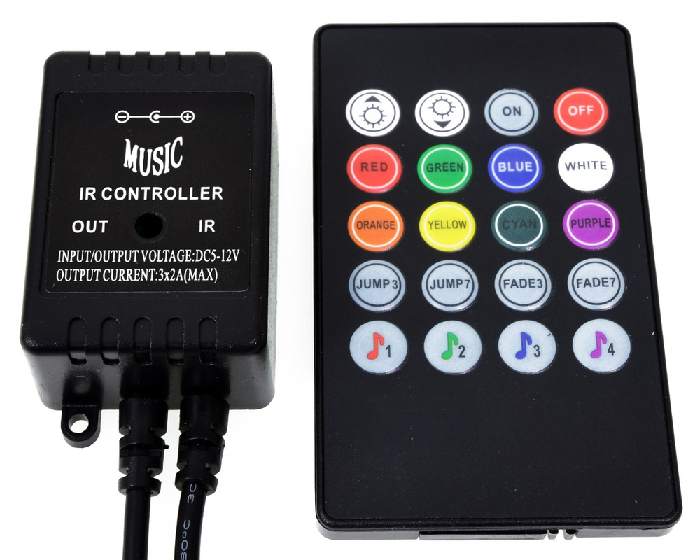 Контроллер RGB музыкальный с пультом Music IR Controller DLED 12V DC #1