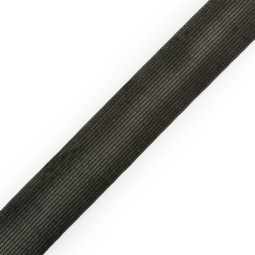 Тесьма окантовочная (лента вязаная окантовка) шир.32мм цв.черный упак.100 м  #1