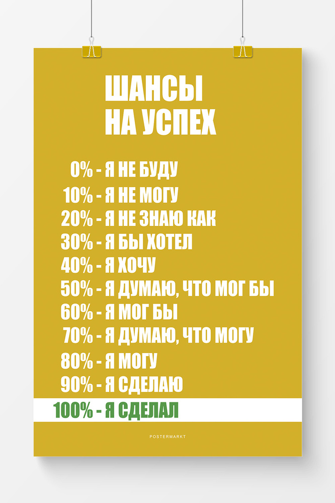 Постер для офиса Postermarkt, 60х90 см, в тубусе, №43 #1