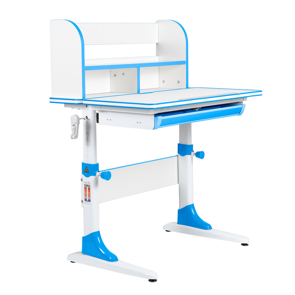 Детский стол Anatomica Study-80 Lux белый/голубой #1