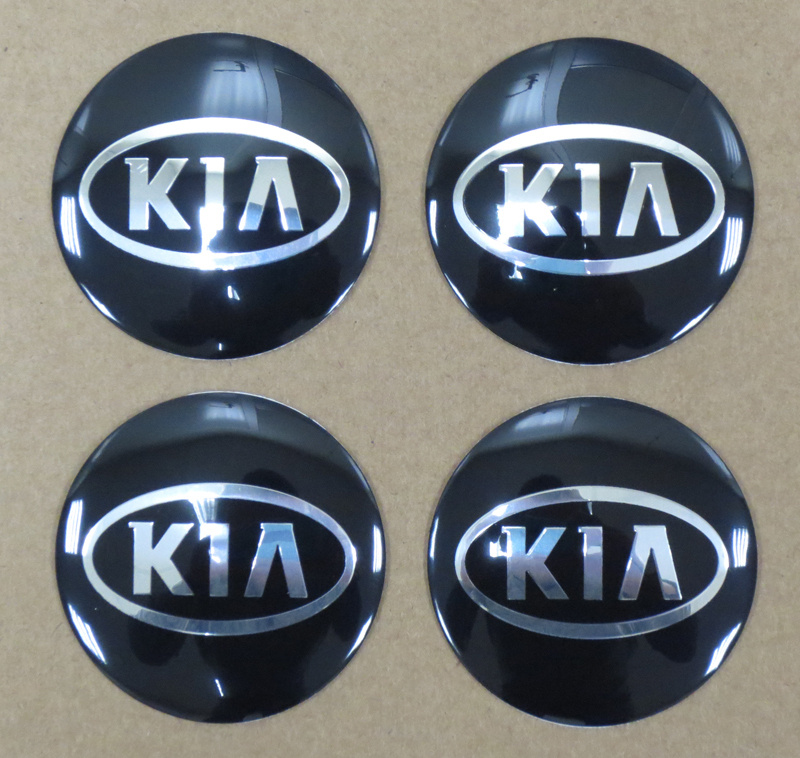 Наклейка OR-5 "KIA" на автомоб, колпаки, диски (диаметр 60мм.) пластик/ комп. 4шт.  #1
