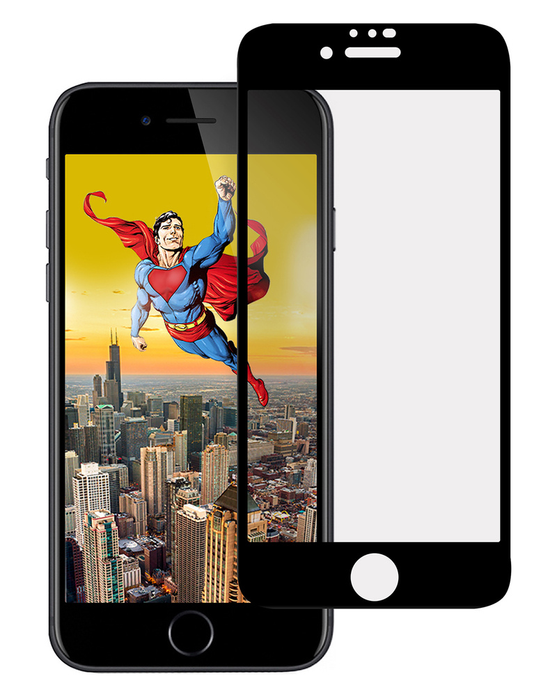 Защитное стекло 20D для iPhone 7 / 8 / SE 2020 (черный) / на Айфон 7 / 8 / СЕ 20 (полноэкранное / полноклеевое) #1