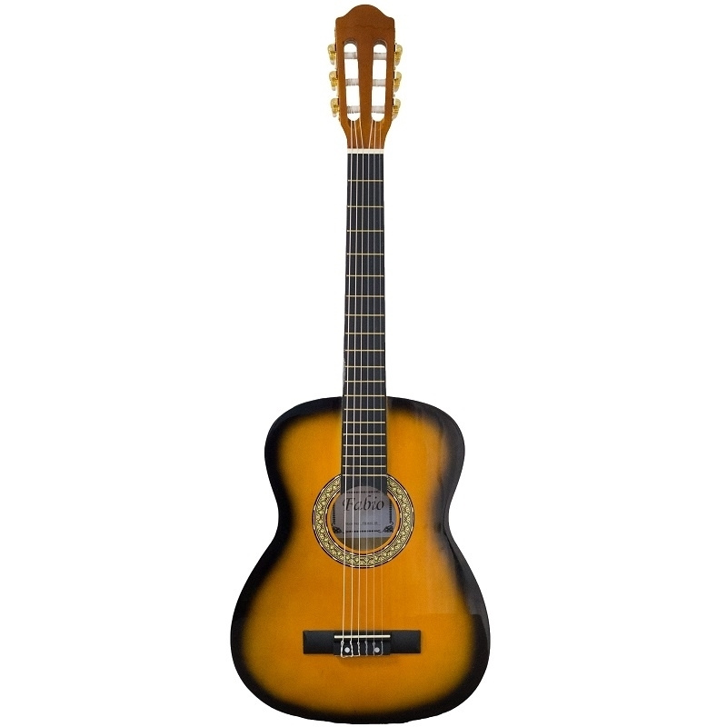 Классическая гитара оранжевая (санберст), ель. Размер 3/4 (36 дюймов) Jordani FC03 SB  #1