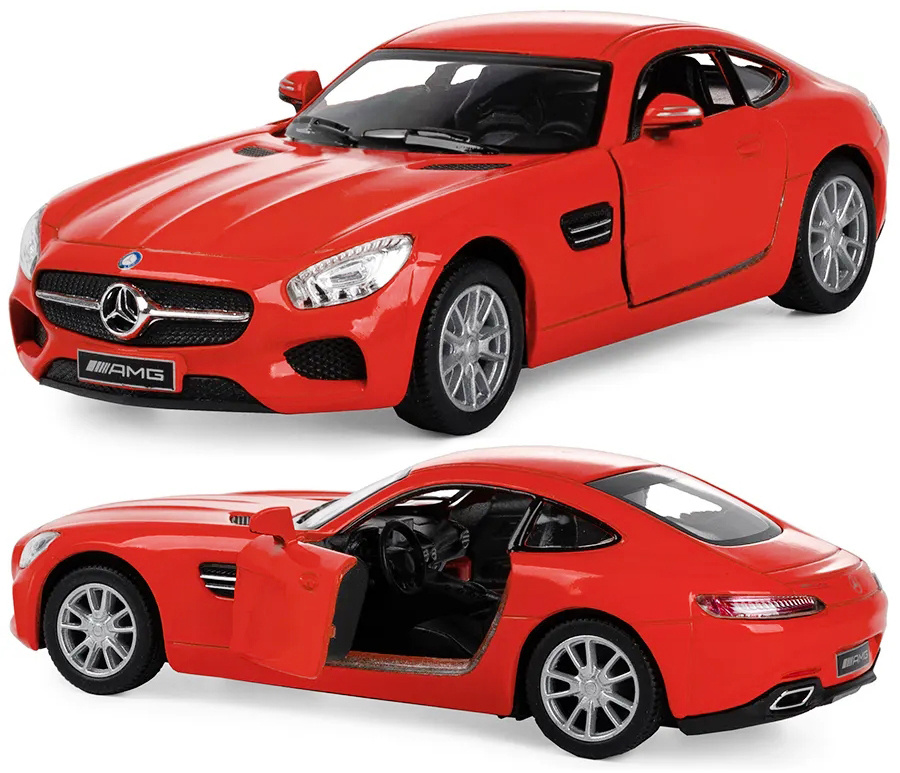 Машинка металлическая Kinsmart 1:36 Mercedes-AMG GT (Мерседес) 5388DKT инерционная, двери открываются #1