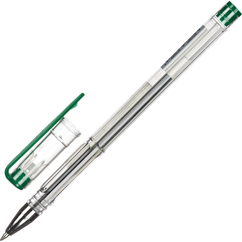 Ручка гелевая неавтоматическая Attache зеленый стерж., 0,5 мм,12шт  #1