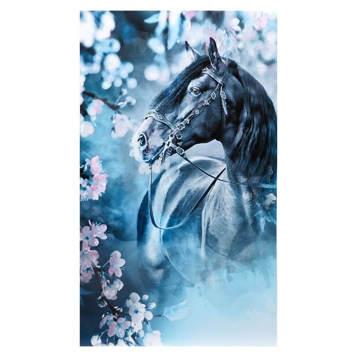 Картина на холсте "Конь в сказочном лесу" 60х100 см #1