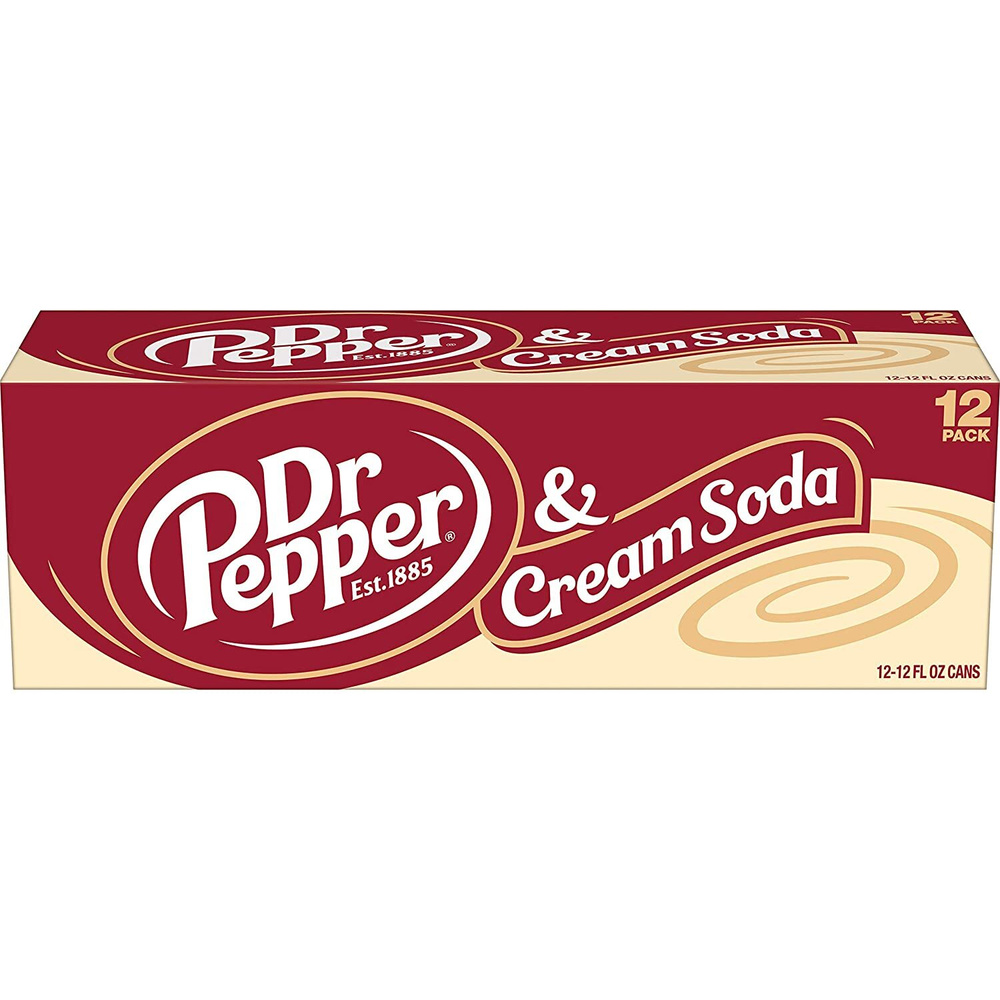 Газированный напиток Dr.Pepper Cream Soda (Доктор Пеппер) 12 шт по 355 мл (США)  #1