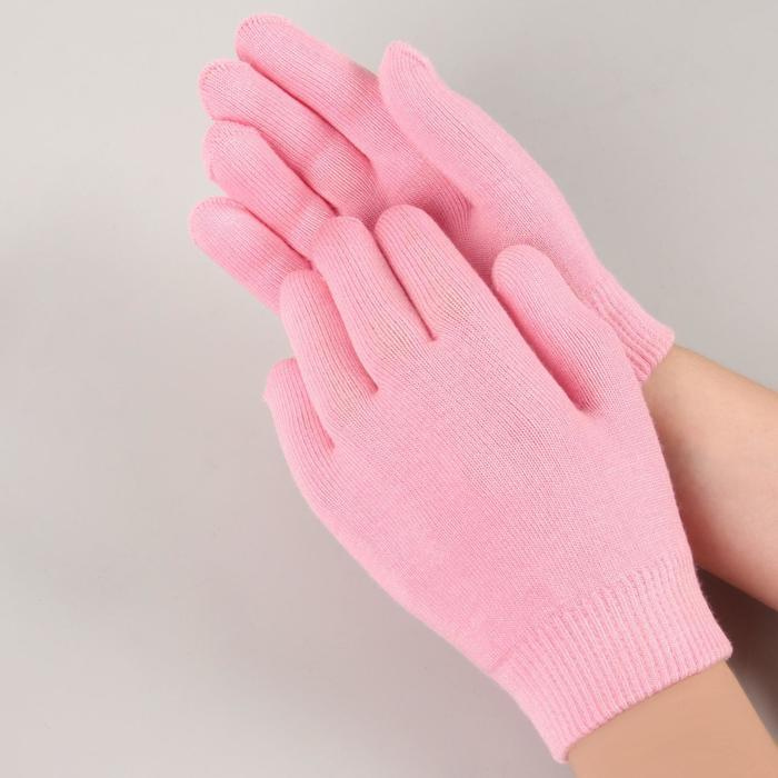 Перчатки гелевые, увлажняющие, one size, цвет розовый #1