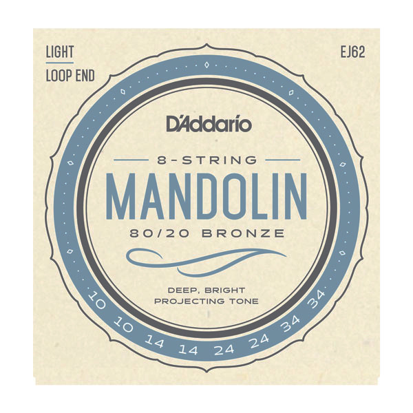 Струны для мандолины D'ADDARIO EJ62, 010-034, 8 шт #1