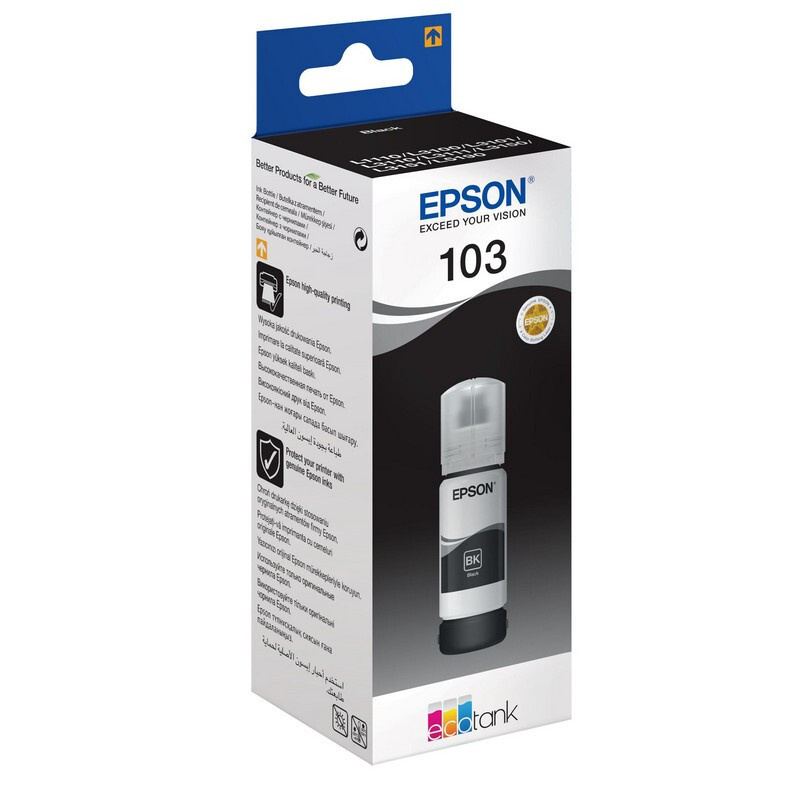Контейнер с чернилами Epson 103 C13T00S14A чер. для L3110/L3150 #1