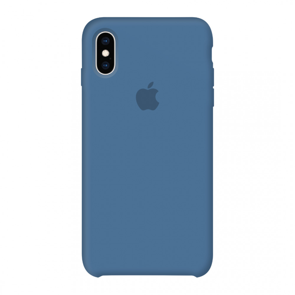 Силиконовый чехол для смартфона Silicone Case на iPhone Xs MAX / Айфон Xs MAX с логотипом, синие сумерки #1