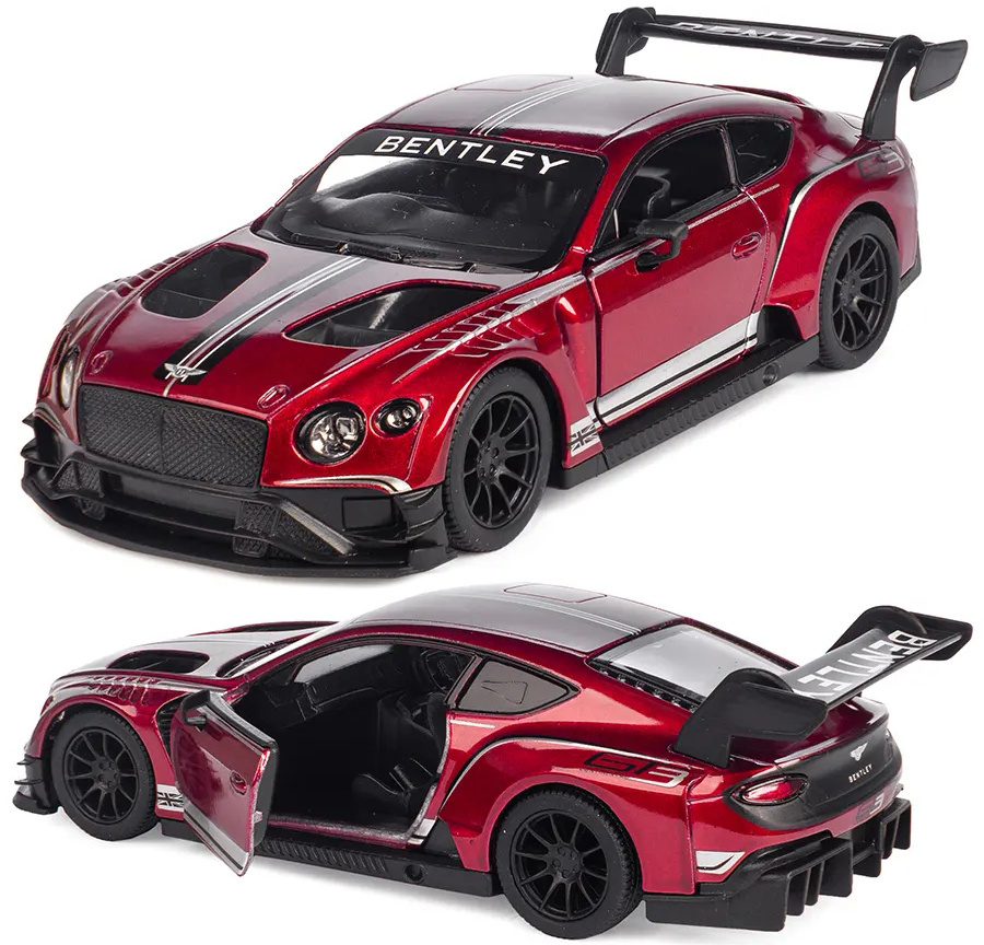 Машинка металлическая Kinsmart 1:38 Bentley Continental GT3 5417DKT инерционная, двери открываются / #1