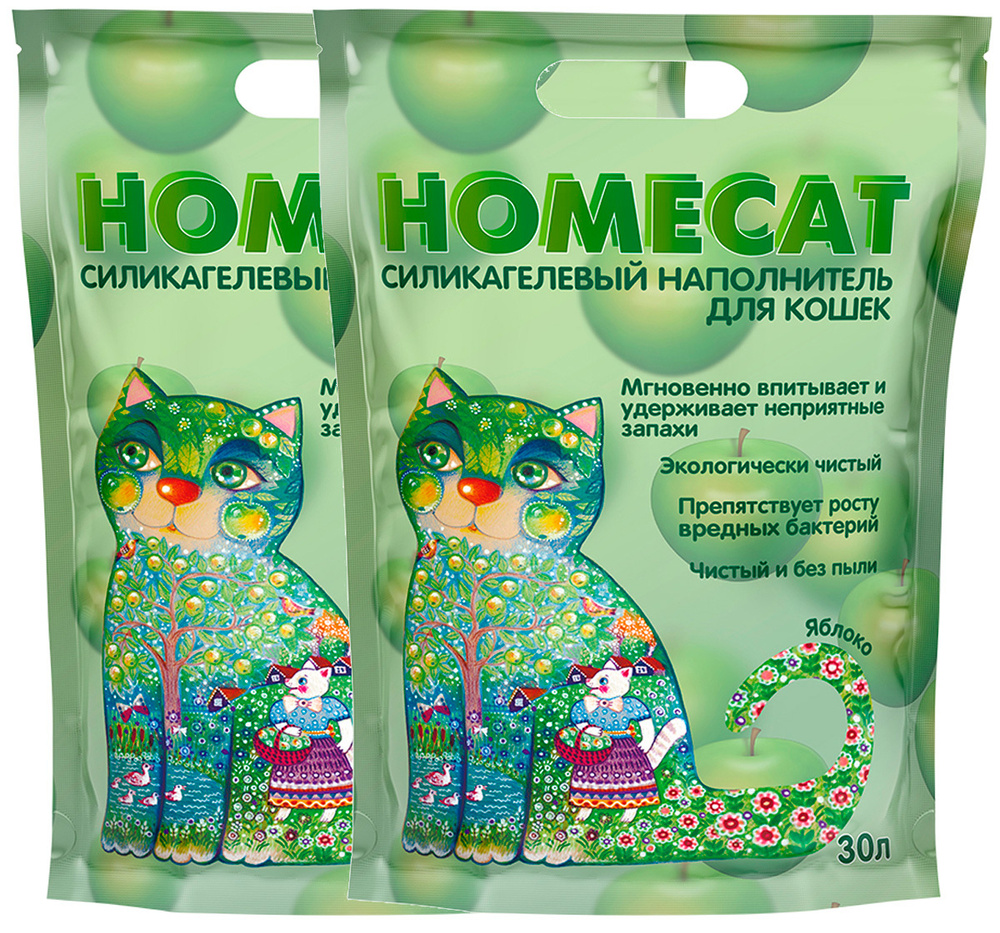 Наполнитель Силикагелевый Homecat Впитывающий 24200г. #1