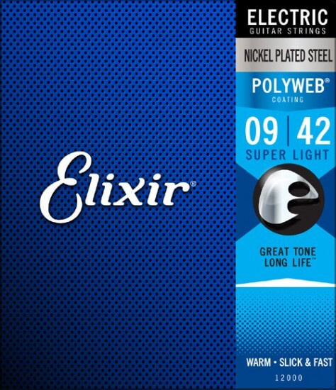 Струны для электрогитары Elixir 12000 PolyWeb Super light (009-042) #1