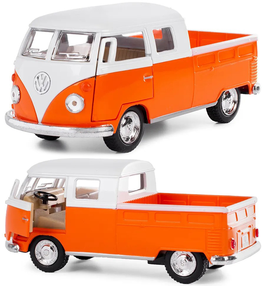 Машинка металлическая Kinsmart 1:34 1963 Volkswagen Classical Bus Double (Фольцваген Автобус с открытым #1