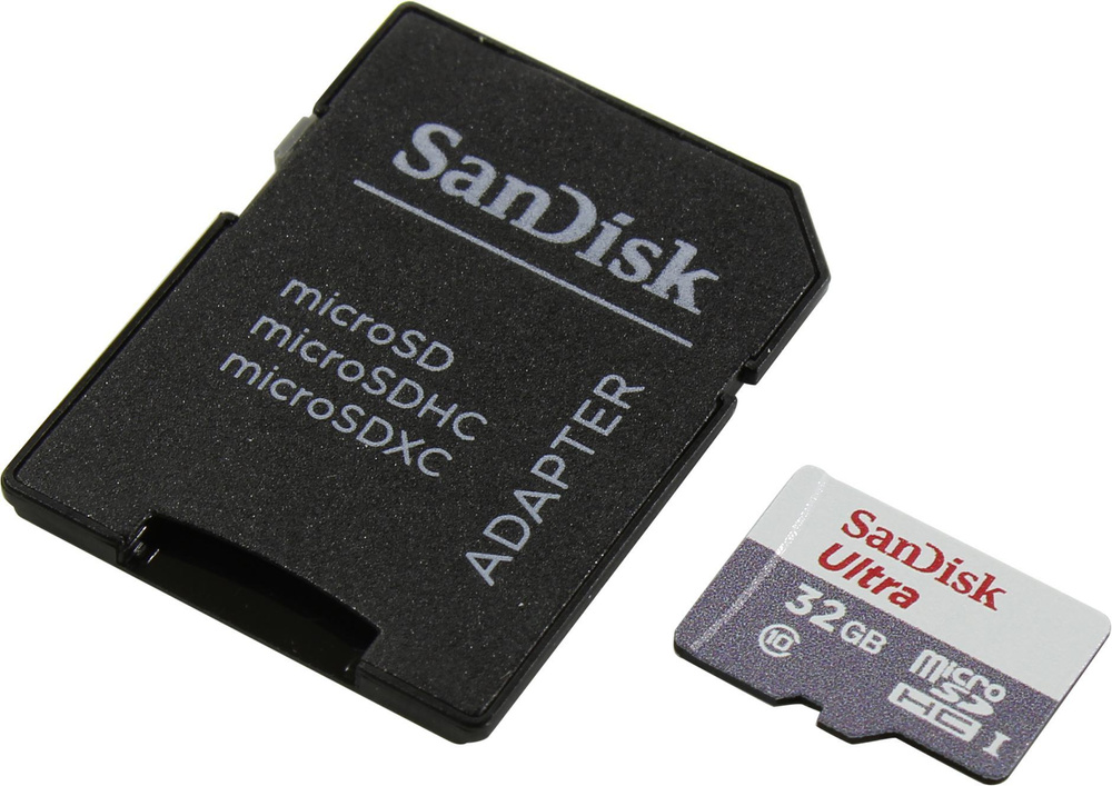 MicroSD  32GB  SanDisk Class 10 Ultra Light UHS-I  (100 Mb/s) + SD адаптер #1