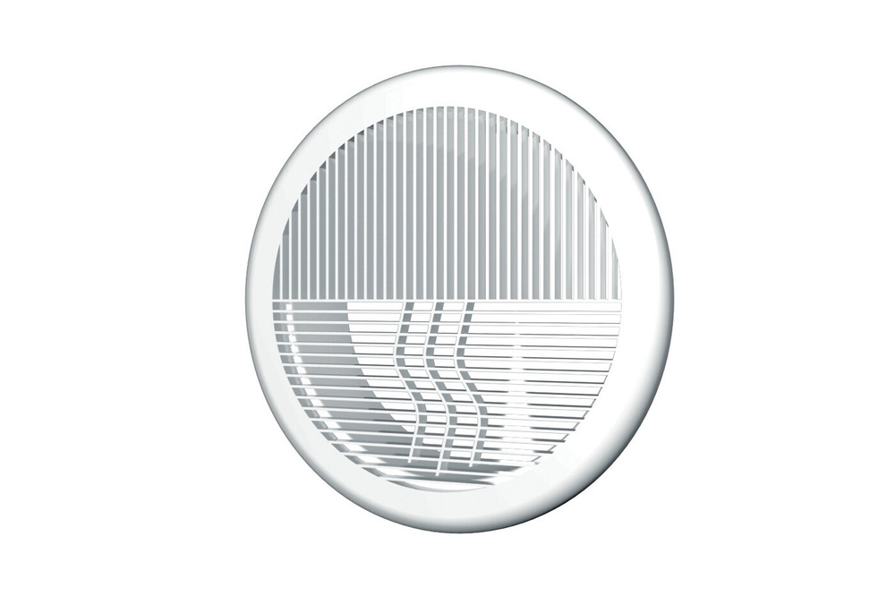 Вентиляционная решетка 125 круглая разъемная с фланцем ERA 12РПКФ белая  #1