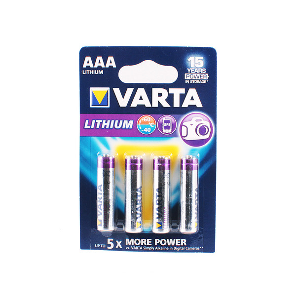 Батарейка VARTA PROFESSIONAL LITHIUM (литиевая) 1.5 В / AAA (FR03) 4 штуки в блистере  #1