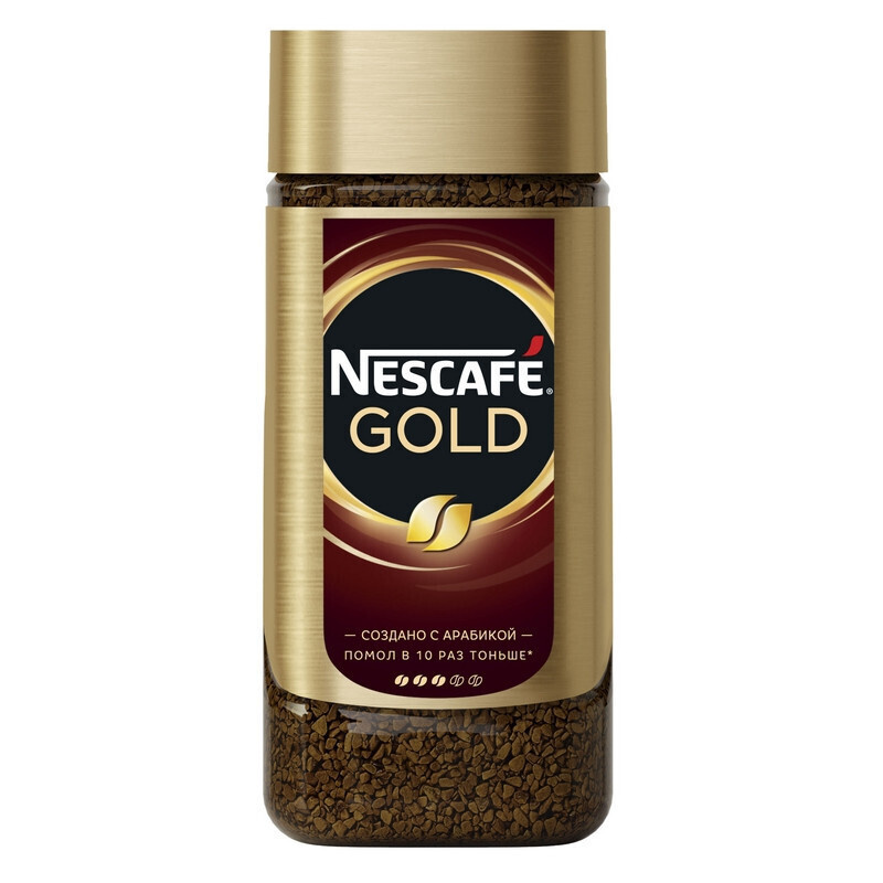 Кофе растворимый Nescafe Gold, стеклянная банка, 190 г #1