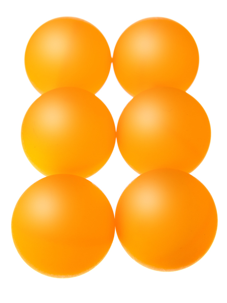 Мячи шарики для настольного тенниса Mr. Fox 6 шт мячики шары, оранжевые  #1