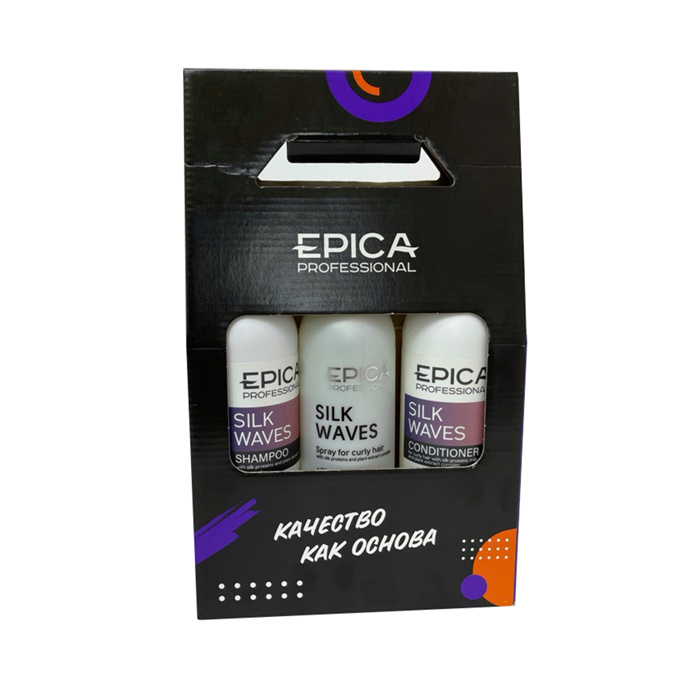 Epica Professional Silk Waves - Набор (шампунь 300 мл + кондиционер 300 мл + спрей 300 мл)  #1